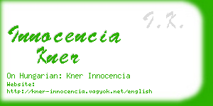 innocencia kner business card